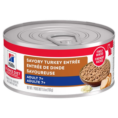 Sénior 7+ entrée de dinde savoureuse - nourriture humide pour chat 156 g