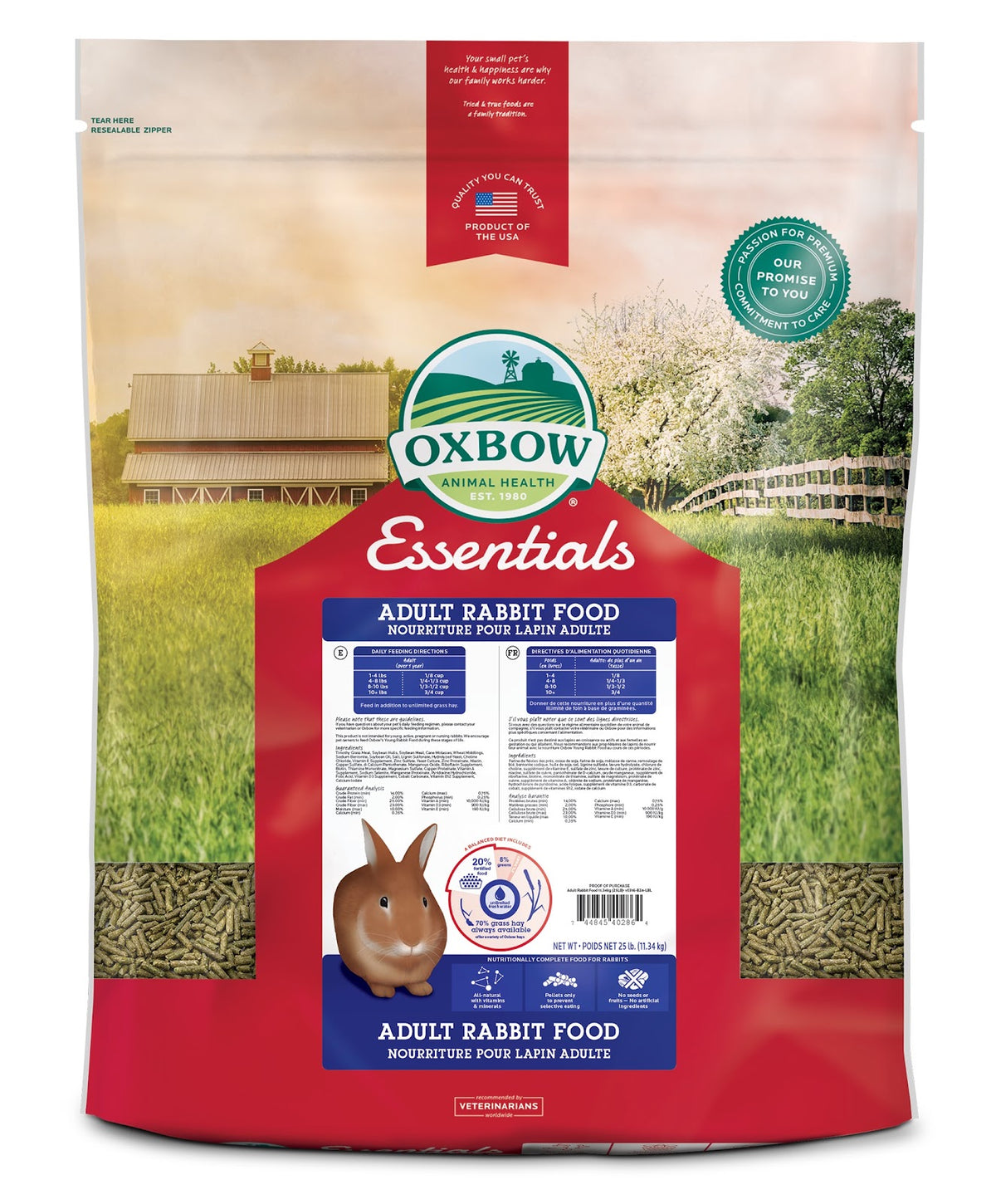 Nourriture Essentials pour lapin adulte