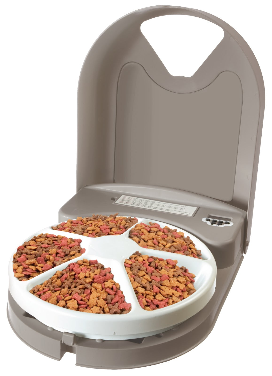Distributeur automatique cinq repas pour chat