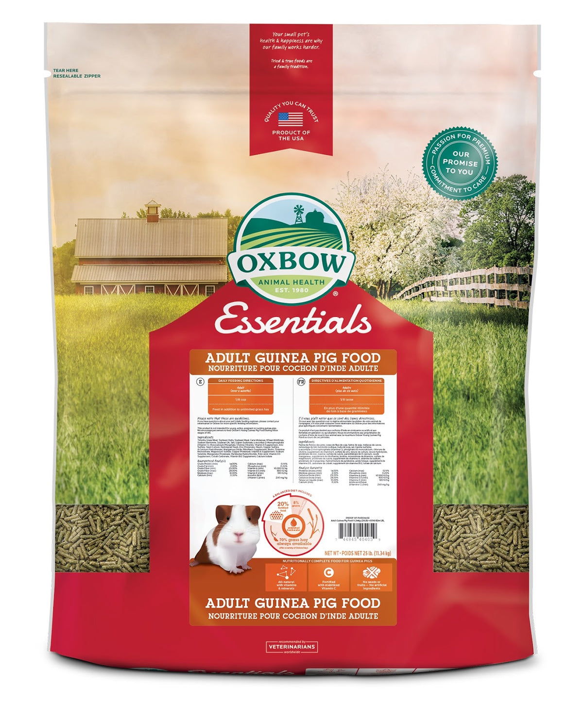 Essentials adulte - nourriture pour cochon d'Inde