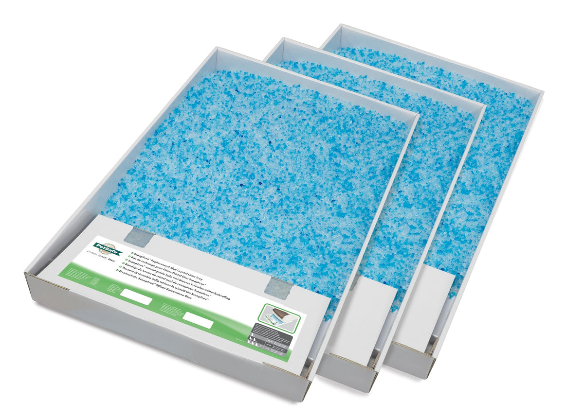 Plateau de litière de rechange ScoopFree aux cristaux bleus (paquet de 3)