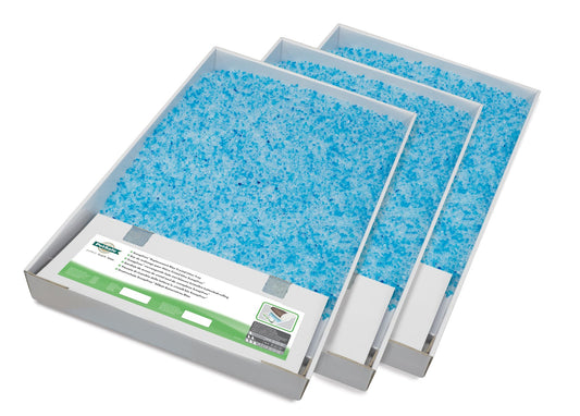 Plateau de litière de rechange ScoopFree aux cristaux bleus (paquet de 3)