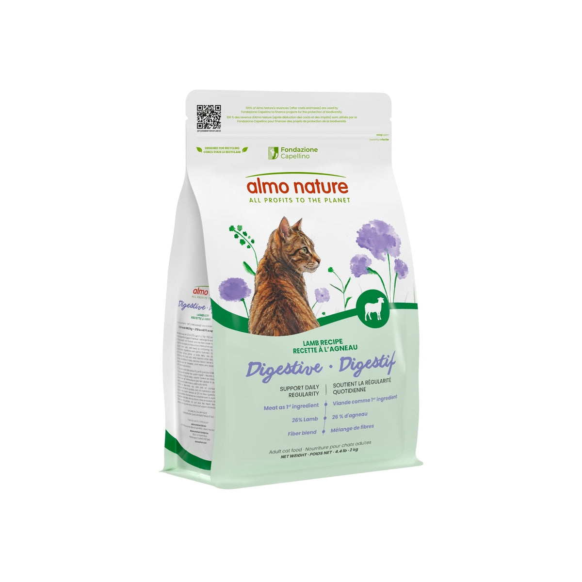 Nourriture sèche soutien digestif pour chat