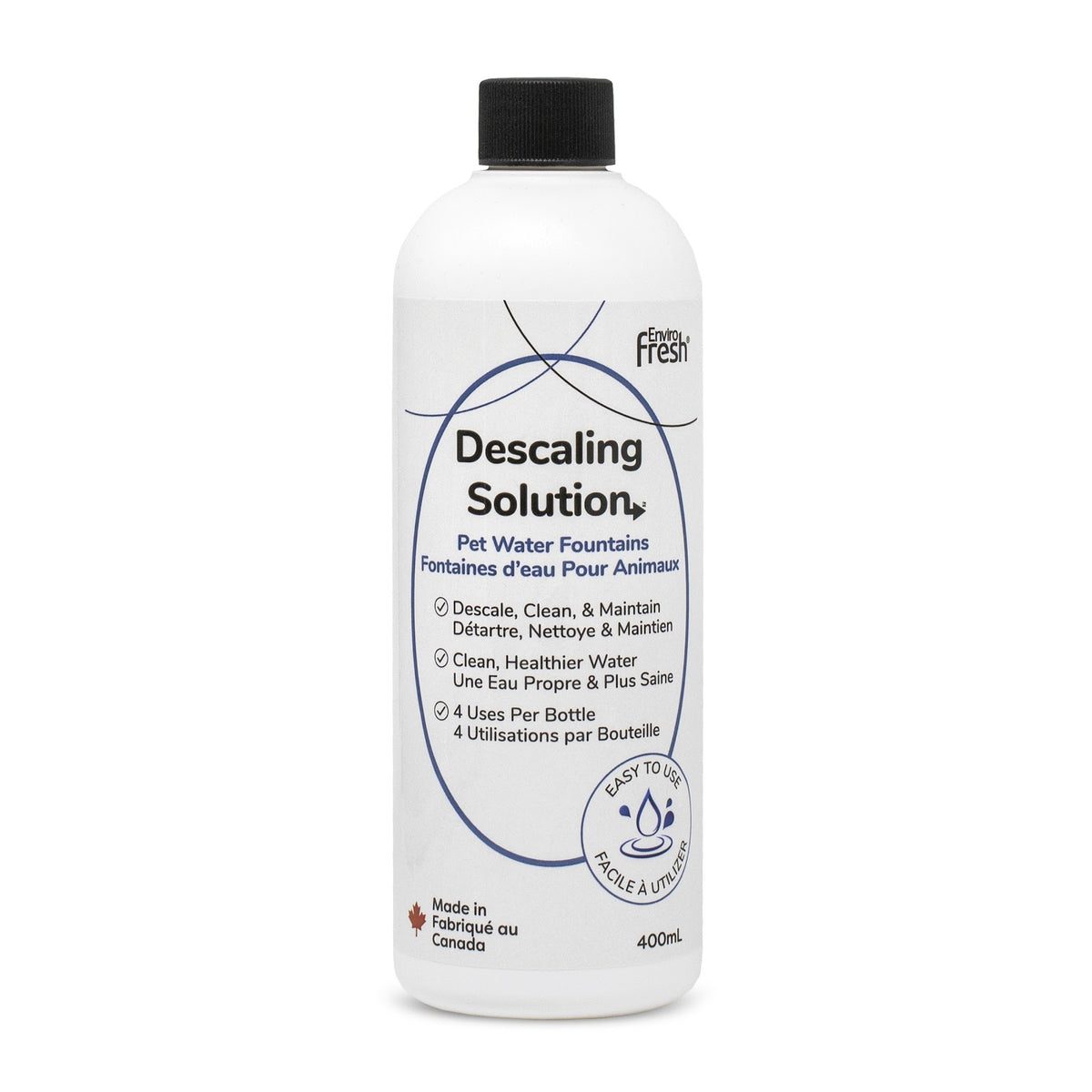 Détartrant de fontaine à eau pour chien et chat 400 ml