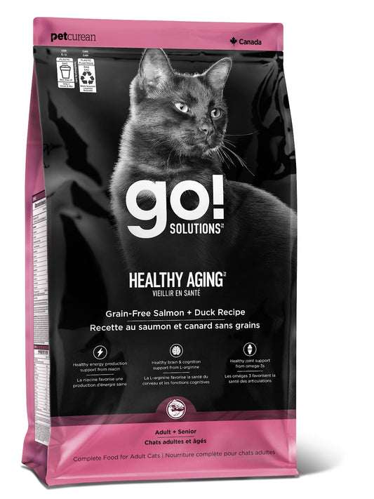 Nourriture sèche Go! Solutions Vieillir en santé pour chat