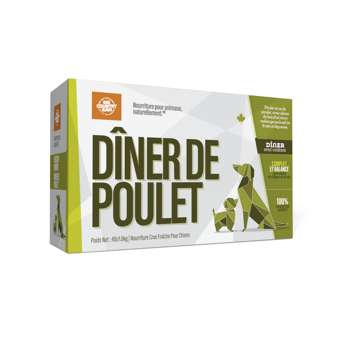 Dîners - nourriture crue pour chien