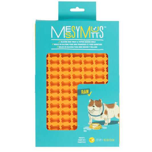 Moules à mini friandises en silicone, orange et bleu (paquet de 2)