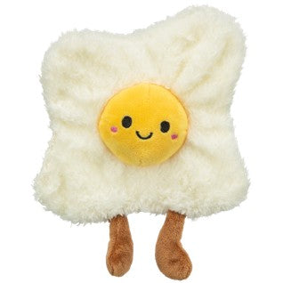 Peluche XXL œuf au plat avec herbe à chat 18 cm