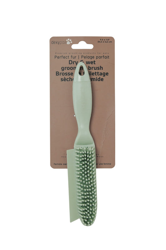 Brosse de toilettage sèche et humide en caoutchouc
