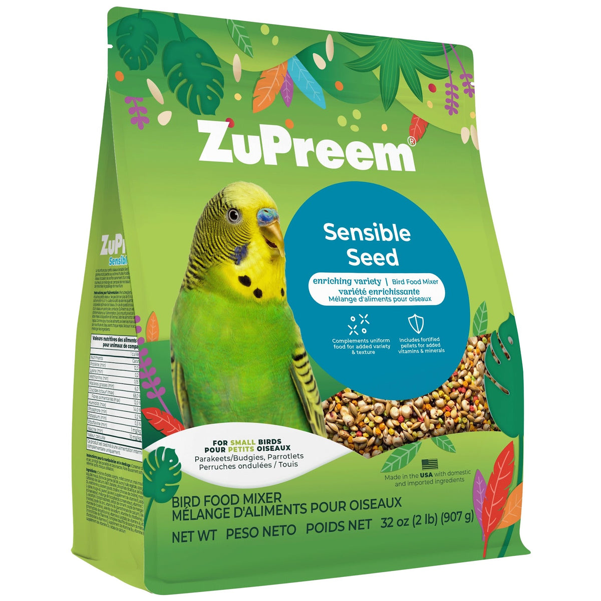 Nourriture Sensible Seed pour petit oiseau 2 lb