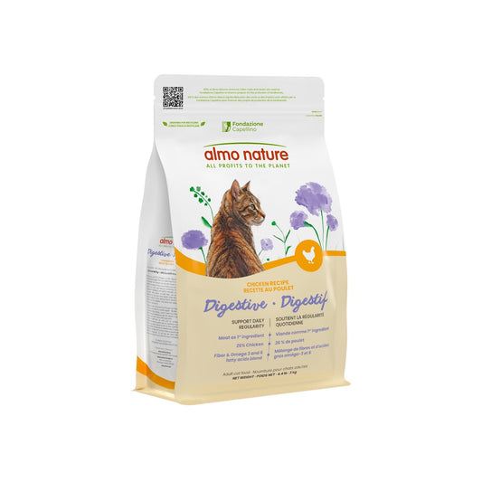 Nourriture sèche soutien digestif pour chat