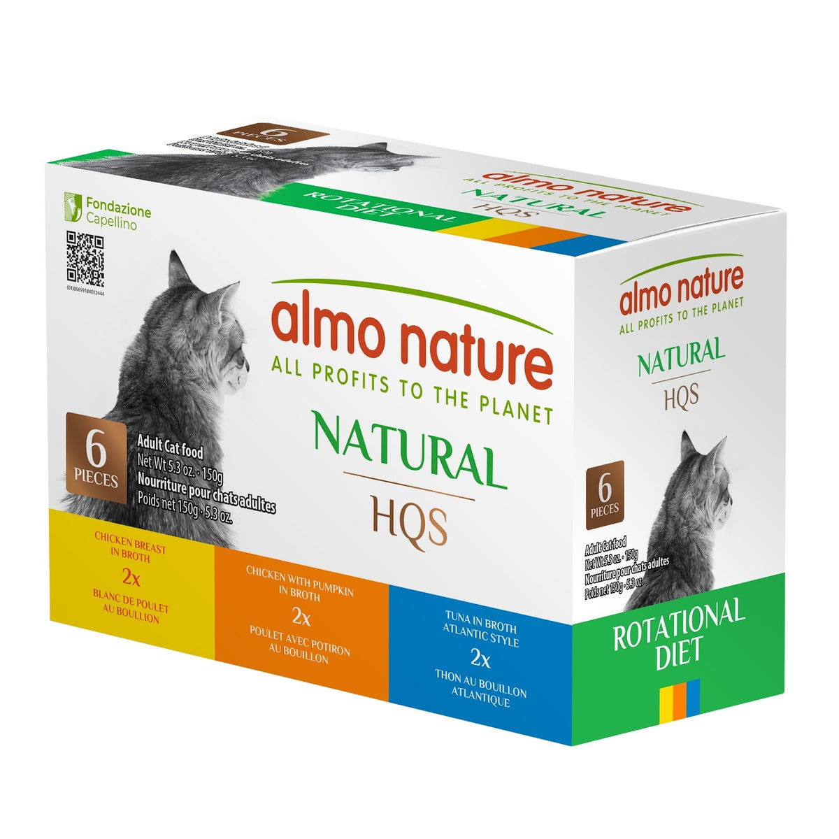 Nourriture humide HQS Natural en paquet variété pour chat