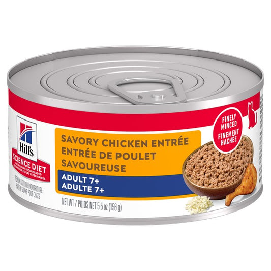 Sénior 7+ entrée de poulet savoureuse - nourriture humide pour chat 156 g