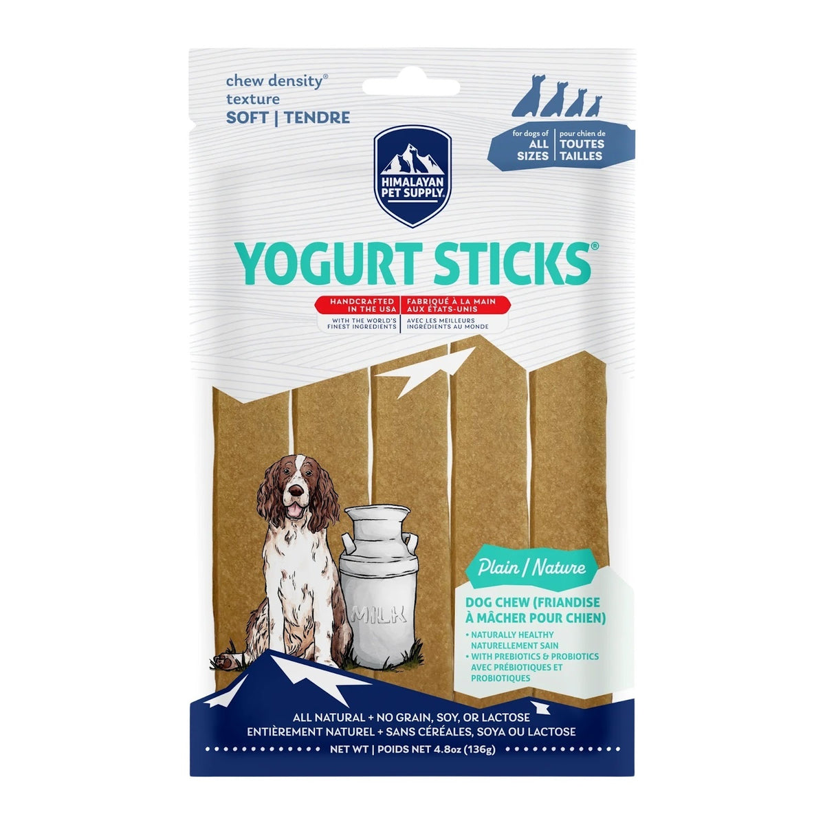Gâteries bâtonnets de yogourt nature pour chien 4,8 oz