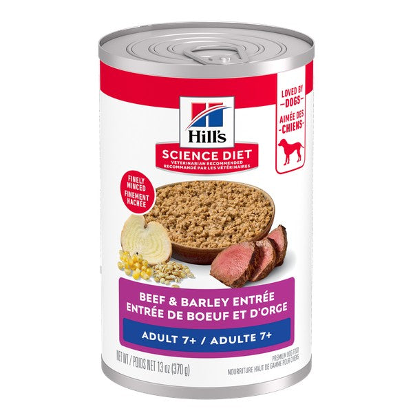 Sénior 7+ entrée de bœuf et d'orge - nourriture humide pour chien 370 g