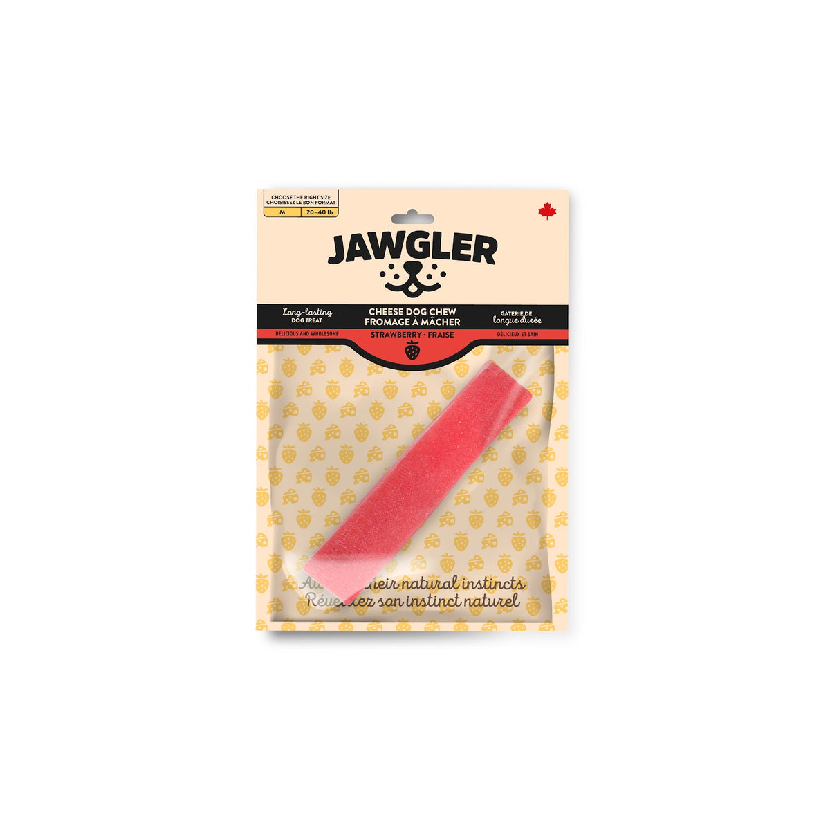 Gâterie de fromage à mâcher, fraise