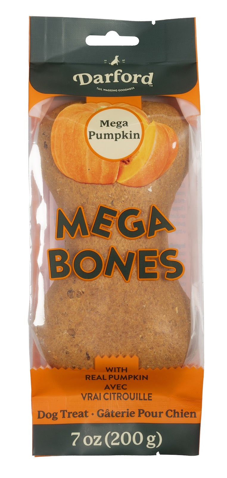 Gâteries Mega-Bones! à la citrouille pour chien 7 oz