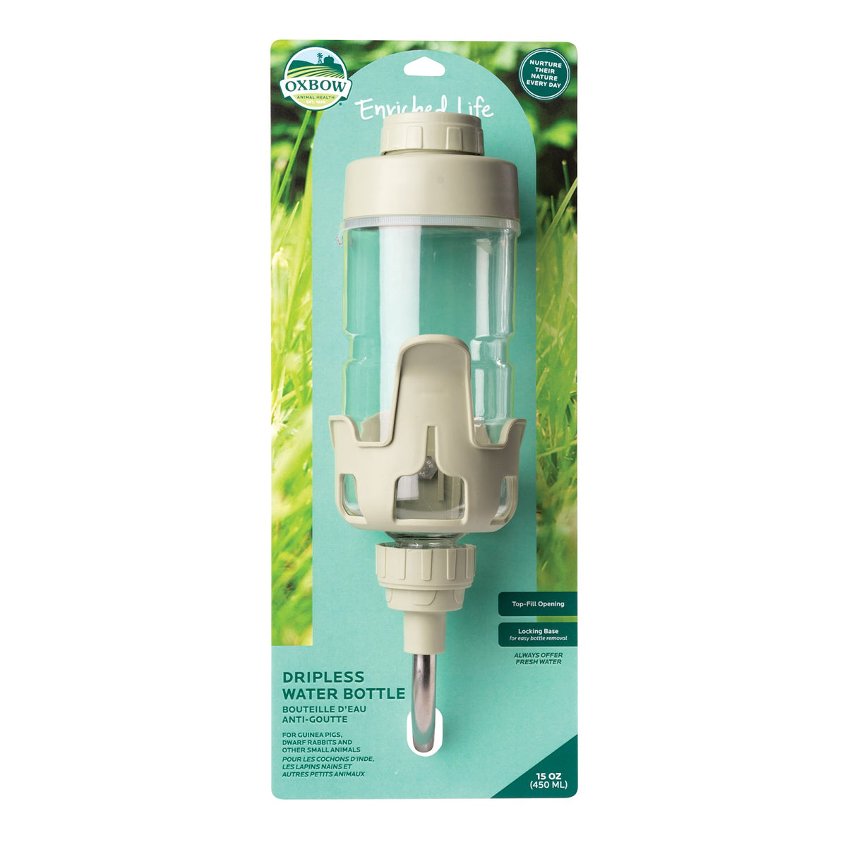 Bouteille d'eau Enriched Life anti-gouttes 450 ml pour petit mammifère