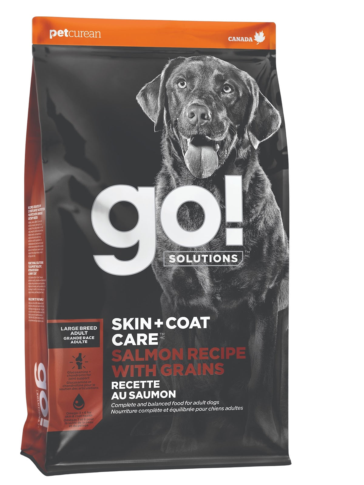 Nourriture sèche Go! Solutions Peau + Poils pour chien de grande race, saumon