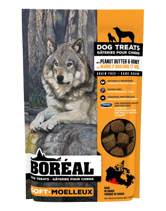 Gâteries tendres arachides et miel pour chien 150 g
