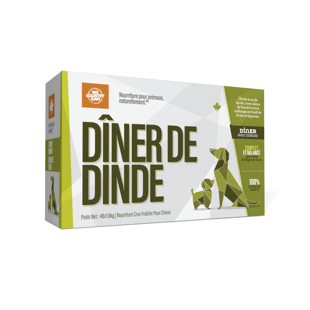 Dîners - nourriture crue pour chien