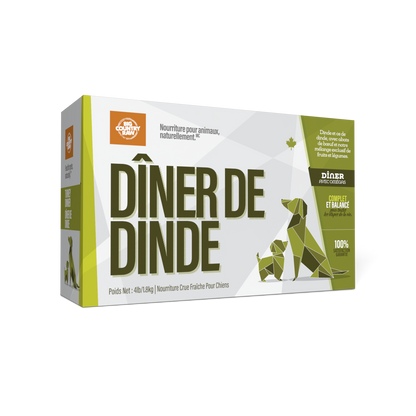 Dîners - nourriture crue pour chien