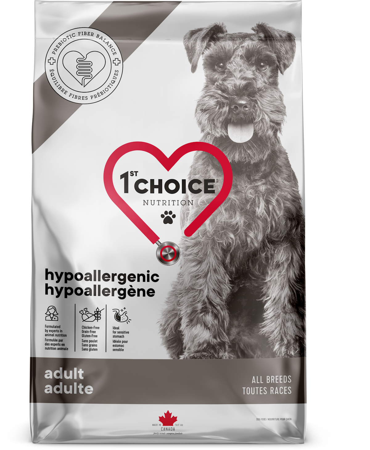 Nourriture pour chien hypoallergène sans grains - Canard
