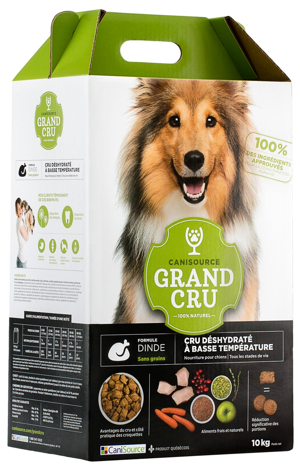 Nourriture déshydratée Grand Cru sans grains pour chien