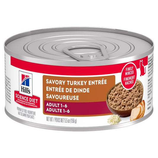Adulte entrée de dinde savoureuse - nourriture humide pour chat 156 g