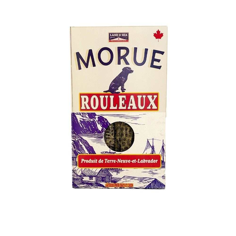 Gâteries en peau de morue séchée pour chien