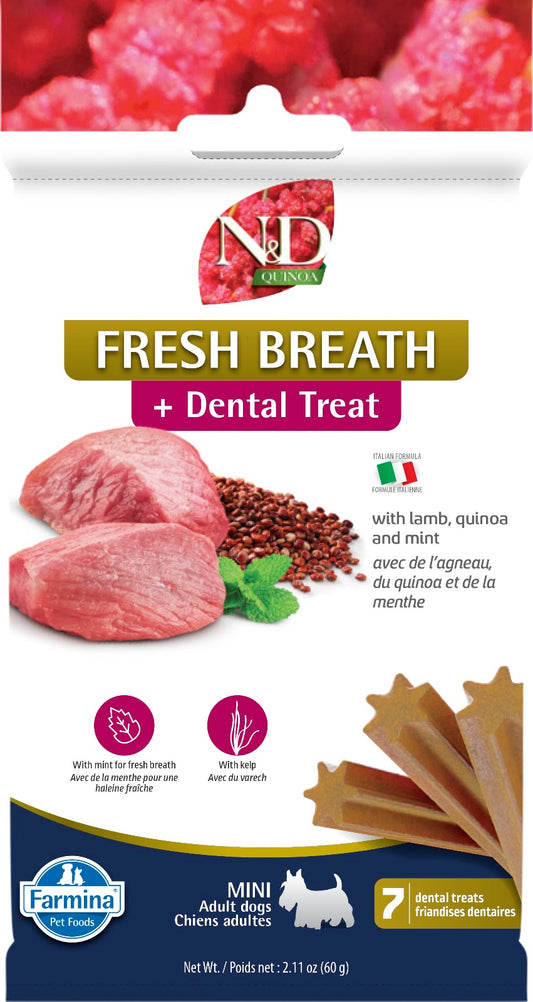 Gâteries dentaires N&D Quinoa Haleine fraîche pour chien