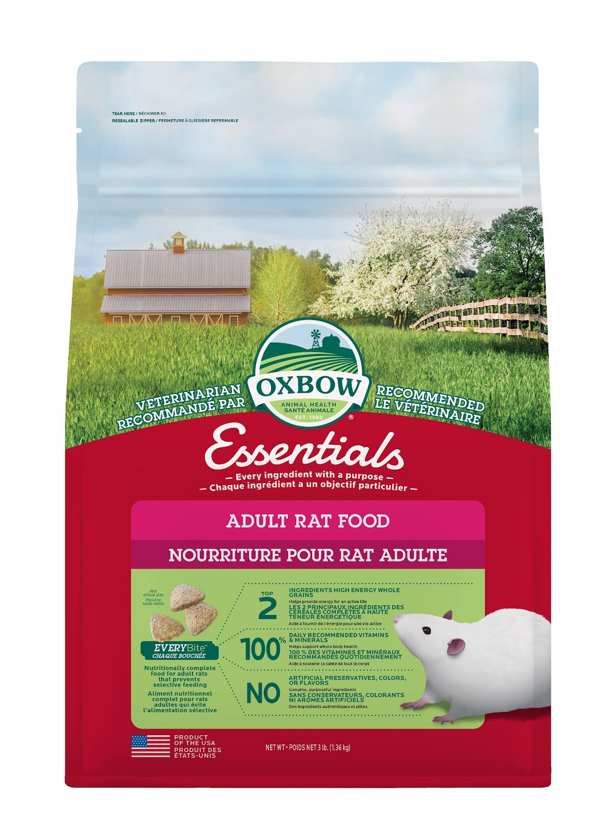 Nourriture Essentials pour rat adulte