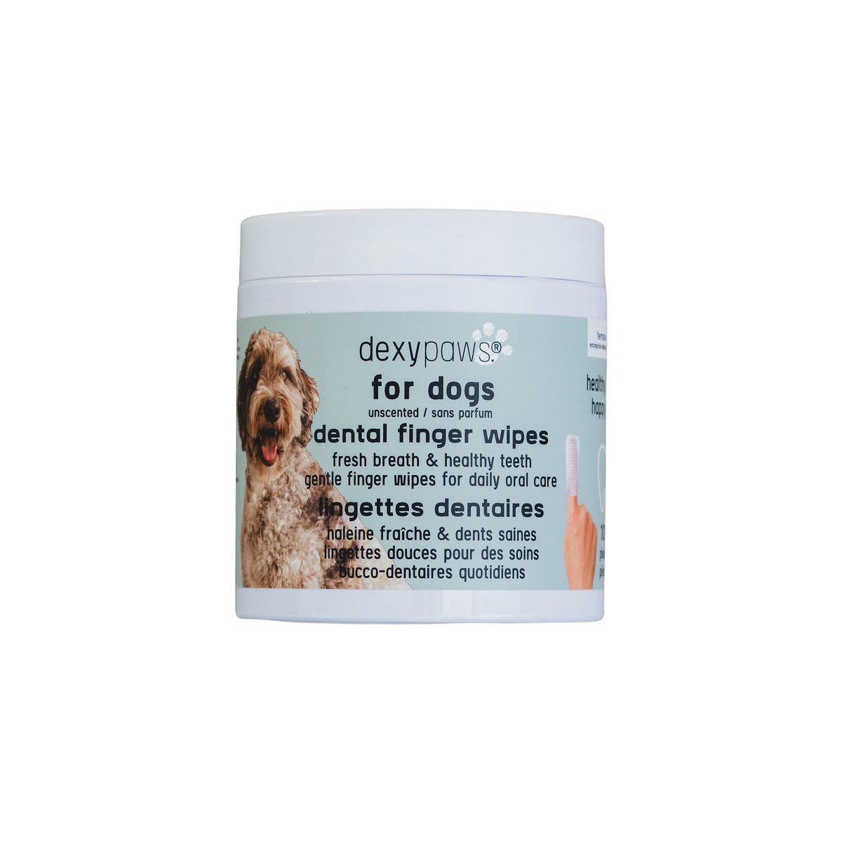 Lingettes doigt pour chien