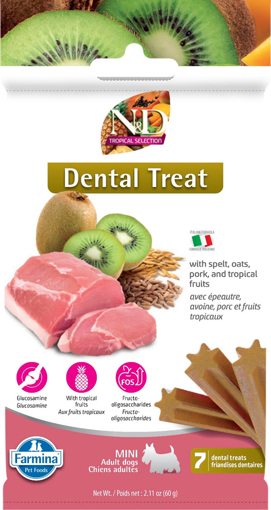 Gâteries dentaires N&D Tropical Selection pour chien