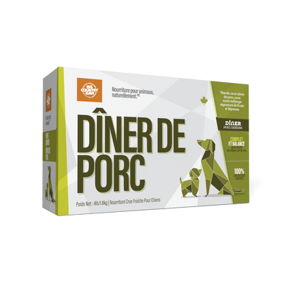 Dîners - nourriture crue pour chien