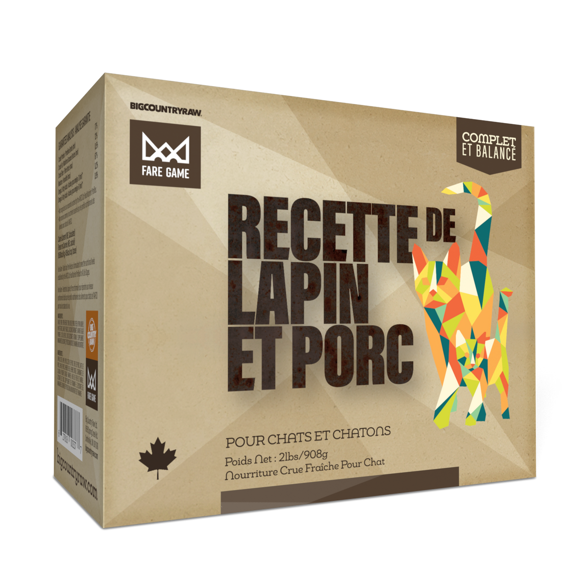 Fare Game - nourriture crue pour chat