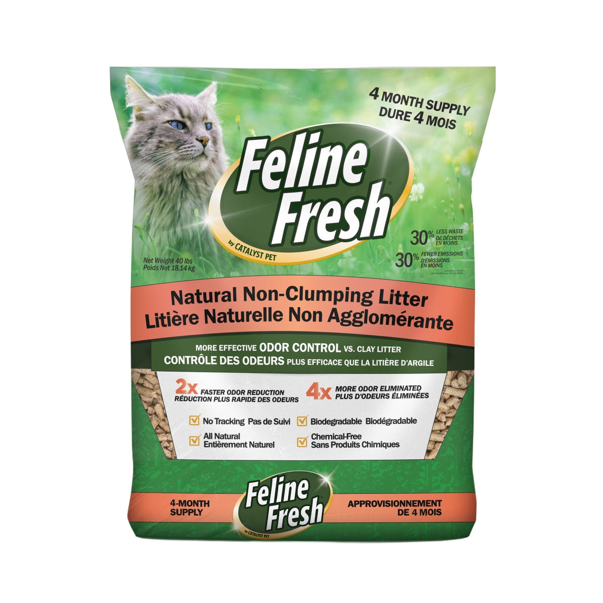 Litière de granules de pin 100 % naturelle