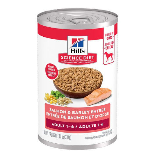 Adulte entrée de saumon et d'orge - nourriture humide pour chien 370 g