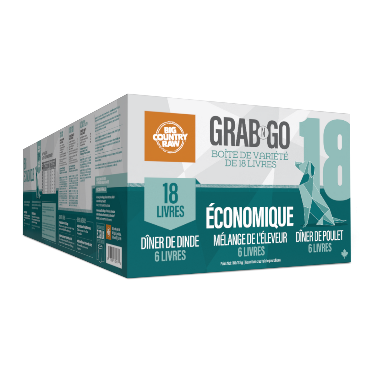 Grab N Go boîte variété - nourriture crue pour chien