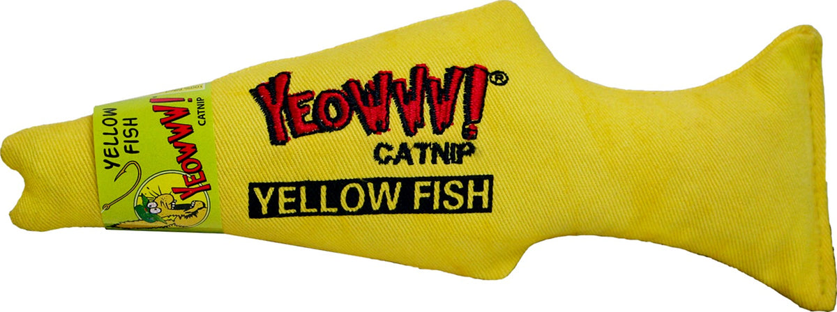 Jouet d'herbe à chat poisson
