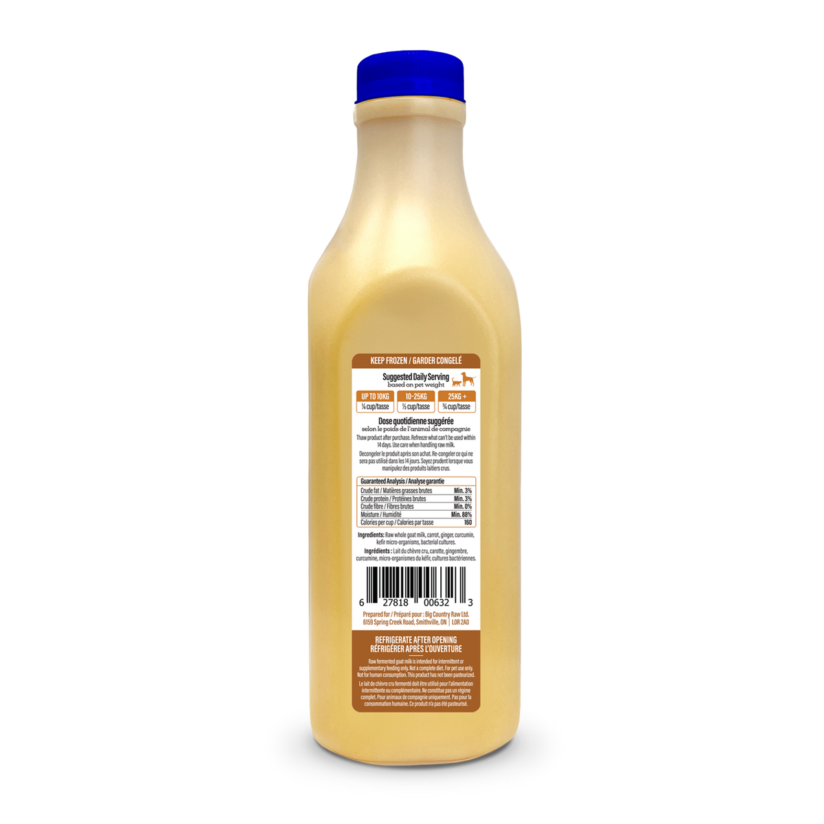 Lait de chèvre cru fermenté - supplément pour chien et chat
