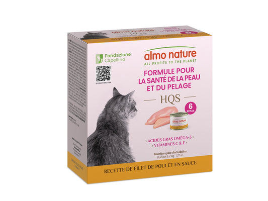 Nourriture humide HQS Formule soutien peau et pelage pour chat
