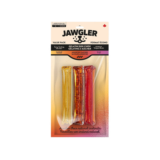 Bâtons de gélatine à mâcher en paquet de 3, saveurs assorties