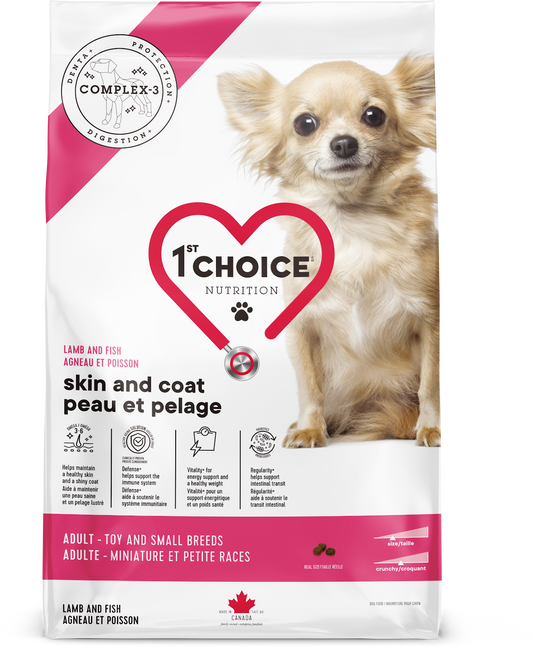 Nourriture pour chien adulte miniature et petites races peau et pelage - Agneau et poisson