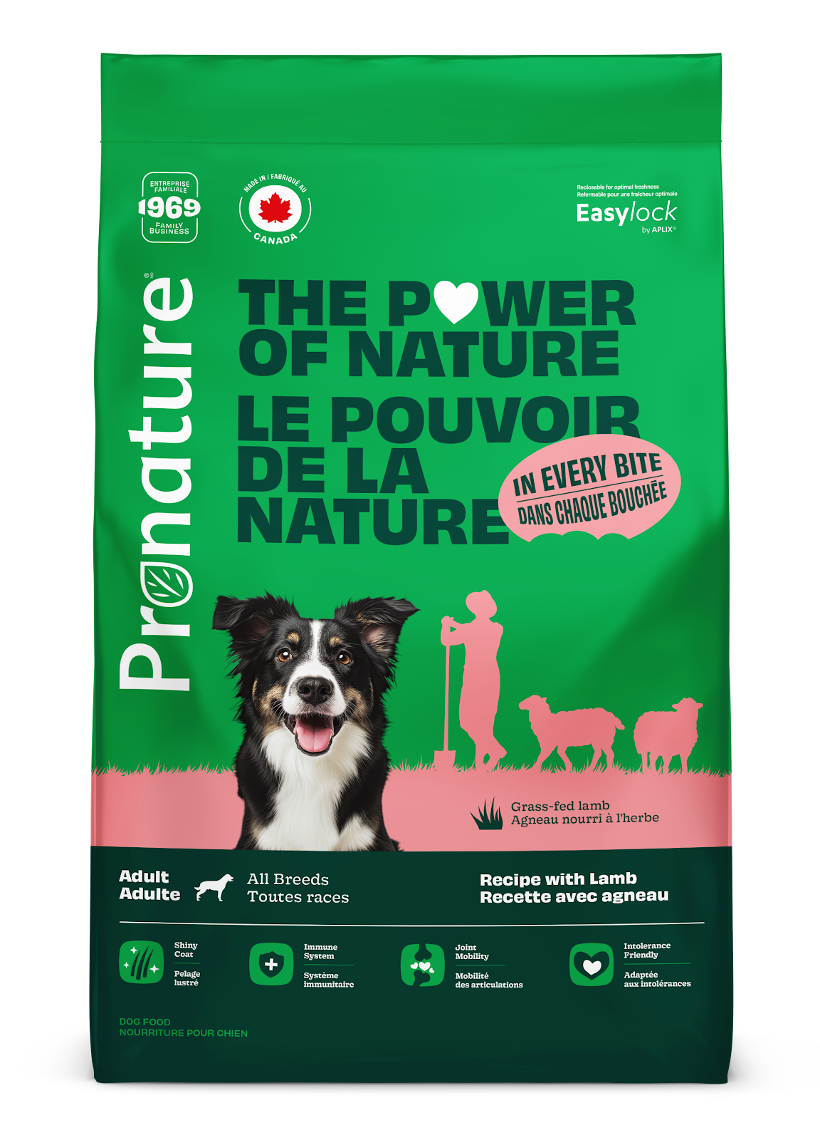 Adulte toutes races agneau Pronature - nourriture sèche pour chien