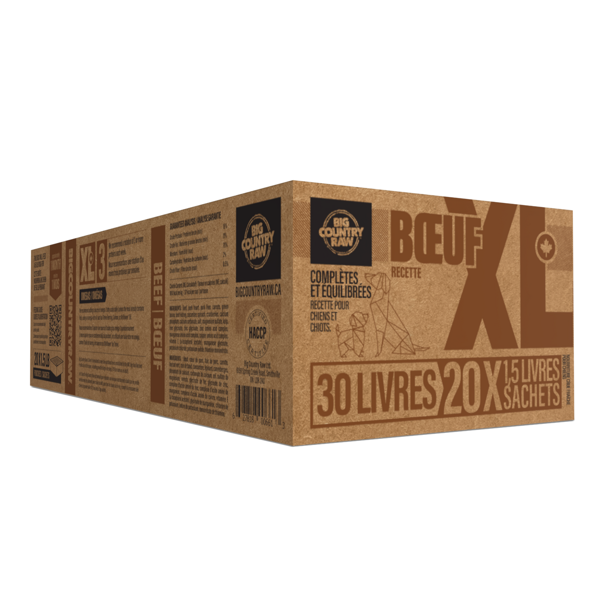 XL - nourriture crue pour chien