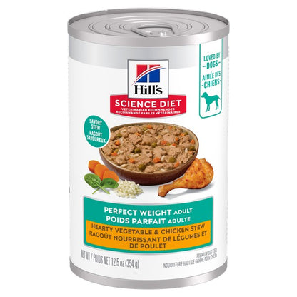 Poids parfait adulte ragoût de légumes et poulet - nourriture humide pour chien 354 g