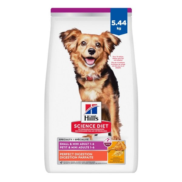 Digestion parfaite petite race poulet et riz brun - nourriture sèche pour chien 5,44 kg