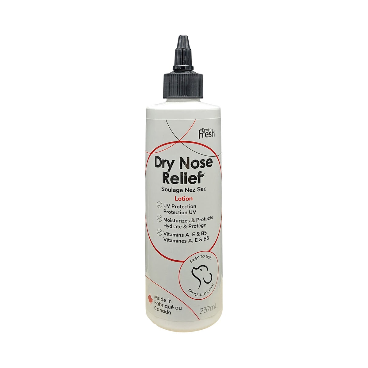 Lotion pour museau sec avec protection UV pour chien 237 ml