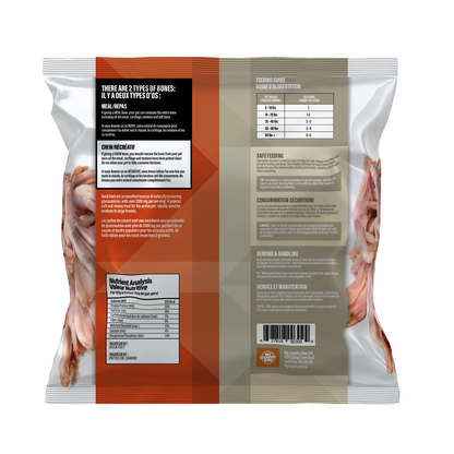 Pattes de canard 1 lb - os cru pour chien et chat